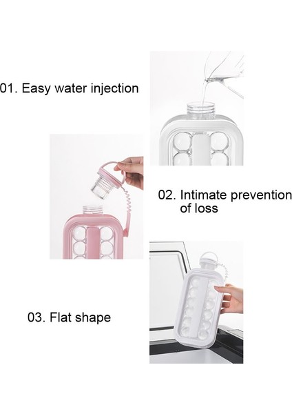 2'si 1 Arada Yuvarlak Buz Küpü Kalıp Buz Topu Yapımcısı Şişe 17 Izgara (Yurt Dışından) modelleri