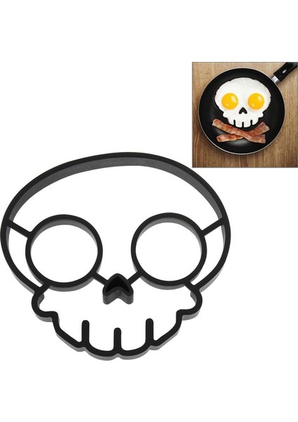 Kafatası Şekli Silikon Yumurta Kızartma Halkası Kalıp Kızarmış Yumurta Kalıbı (Yurt Dışından)