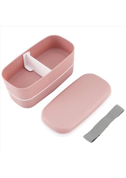 Mikrodalgada 2 Katmanlı Öğle Yemeği Kutusu Sızdırılmamış Bento Kutusu Yalıtımlı Gıda Konteyneri Öğle Yemeği Kutusu Pembe (Yurt Dışından)