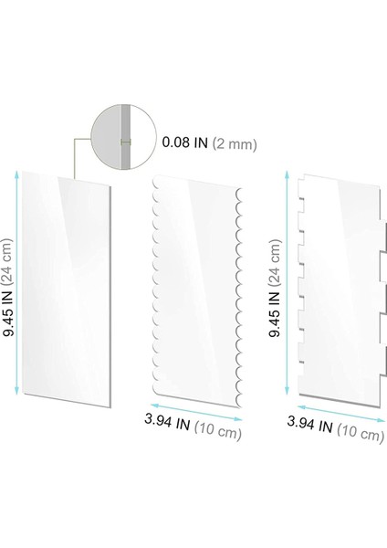 6'sı 1 Arada Şeffaf Akrilik Kek Kazıyıcı Seti (Yurt Dışından) modelleri