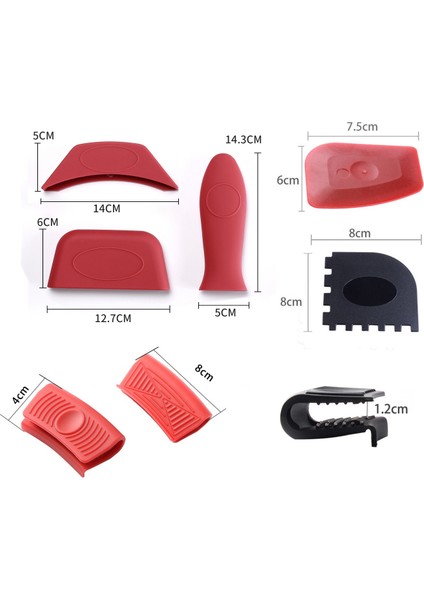 8 Parça / Set Siyah Kırmızı Silikon Yalıtım Pedi (Yurt Dışından) fiyatları