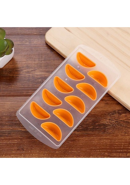 Turuncu Şekilli Silikon Buz Küpü Tepsisi / Buz Kalıbı Rastgele Renk (Yurt Dışından)