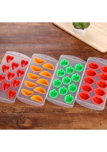 Turuncu Şekilli Silikon Buz Küpü Tepsisi / Buz Kalıbı Rastgele Renk (Yurt Dışından) fiyatları
