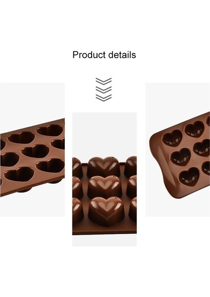 8 Adet Silikon 15 Kek Çikolatalı Buz Kalıbı Aşk Şekli (Kahverengi) (Yurt Dışından) fırsatları