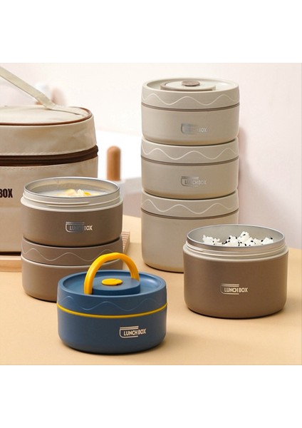 Gıda Sıcak Öğle Yemeği Kabı, Paslanmaz Çelik Termal Öğle Yemeği Konteyner Taşınabilir Termal Bento Kutusu Gıda Konteyneri Mavi B (Yurt Dışından) modelleri