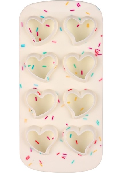 2 Adet Buzluk Kalıbı Kalp Şeklinde (Şeker Efektli) (Yurt Dışından)