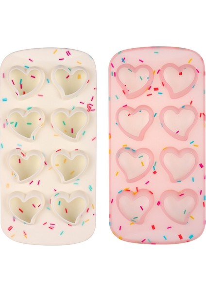 2 Adet Buzluk Kalıbı Kalp Şeklinde (Şeker Efektli) (Yurt Dışından) fiyatları