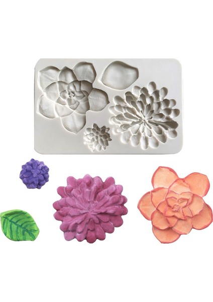 Büyük Çiçek Çikolatalı Fondan Kek Silikon Kalıp (Yurt Dışından)