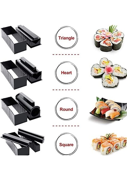 11'i 1 Arada Suşi Kalıbı Suşi Rulo Seti (Yurt Dışından) fırsatları