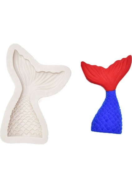 Mini Denizkızı Kuyruğu Sıvı Silikon Kalıp Büyük (Gri) 15-94 (Yurt Dışından)