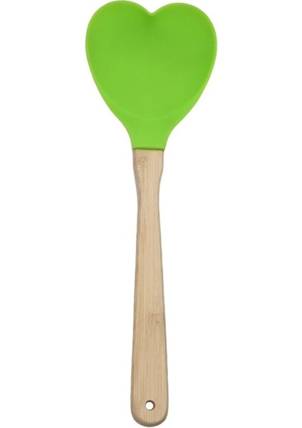 Yapışmaz Kalp Şekilli Silikon Spatula Kaşık (Yurt Dışından)