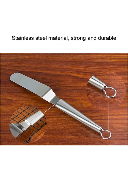 Paslanmaz Ste Krem Spatula Paslanmaz Ste Bl Kek Spatula Pişirme Kazıyıcı Pişirme Araçları (6-Inç Kavisli) (Yurt Dışından) fırsatları