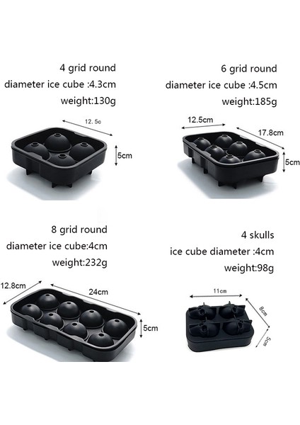Silikon Buz Tepsisi Kalıbı 4 Izgaralı Kafatası (Yurt Dışından) modelleri