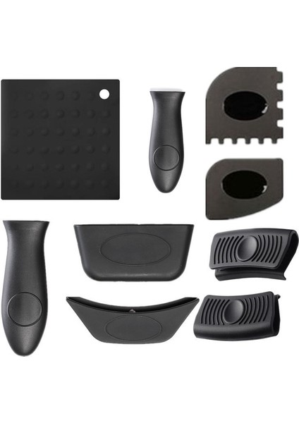 9 Parça / Set Siyah Silikon Yalıtım Pedi (Yurt Dışından)