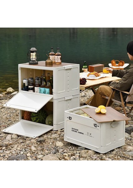 Açık Kamp Katlanır Turistik Masa Depolama Kutusu Araba Depolama Kutusu Açık Seyahat Depolama Kamp Ekipmanı Mavi, S (Yurt Dışından) modelleri