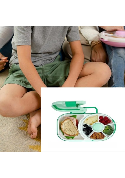 Sandviç Tepsisi ve Meyve Dahil 6 Bölme ile Atıştırmalık Spinner Bölünmüş Öğle Yemeği Kablolu Bento Tarzı Öğle Yemeği Kutusu (Yurt Dışından) fiyatları