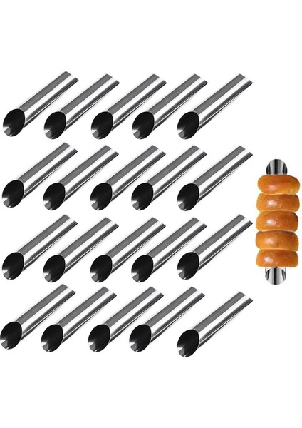 20 Adet Büyük Spiral Boru Yapışmaz Kruvasan Kalıbı 20 Adet Kruvasan Aracı (Yurt Dışından)