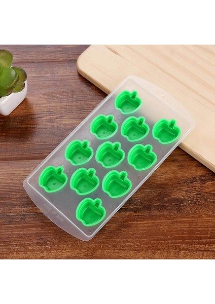 Elma Şekilli Silikon Buz Küpü Tepsisi / Buz Kalıbı Rastgele Renk (Yurt Dışından)