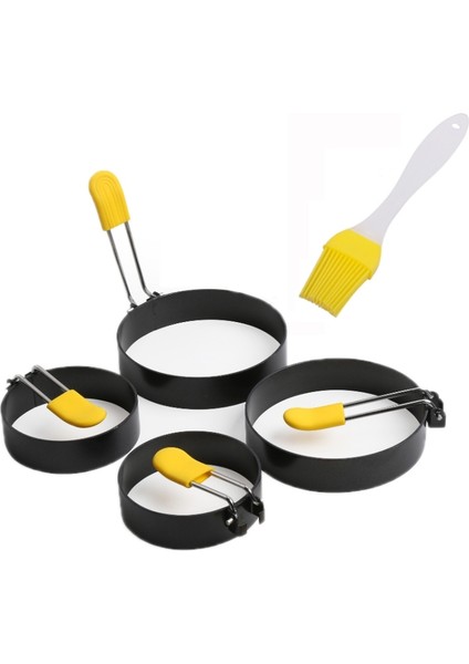 3/4 Inç Anti-Sıcak Yumurta Halkaları Yapışmaz Kızarmış Yumurta Kalıbı 3/4 Inç 4 Adet/takım (Yurt Dışından) fiyatları