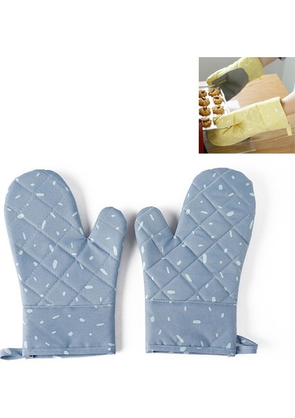 Mutfak Mikrodalga Fırın Kalınlaştırılmış Silikon Isıya Dayanıklı Pişirme Özel Yalıtım ve Haşlanma Önleyici Eldivenler (Yurt Dışından)