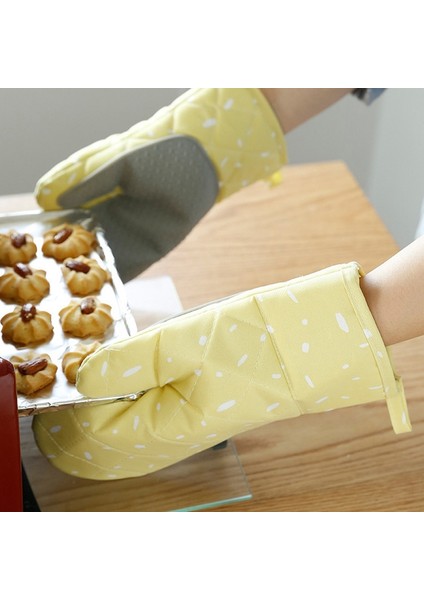 Mutfak Mikrodalga Fırın Kalınlaştırılmış Silikon Isıya Dayanıklı Pişirme Özel Yalıtım ve Haşlanma Önleyici Eldivenler (Yurt Dışından) fırsatları