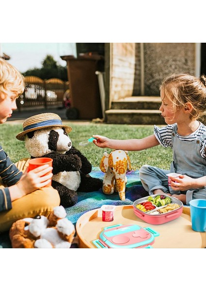 Paslanmaz Çelik Çocuk Bento Kutusu, Sızıntı Kanıtı, 3 Bölmeli, 1 Ila 3 Pembe Için Çatal Bıçak Takımı-Ideal Porsiyon Boyutlarına Sahip Öğle Yemeği Kutusu (Yurt Dışından) modelleri