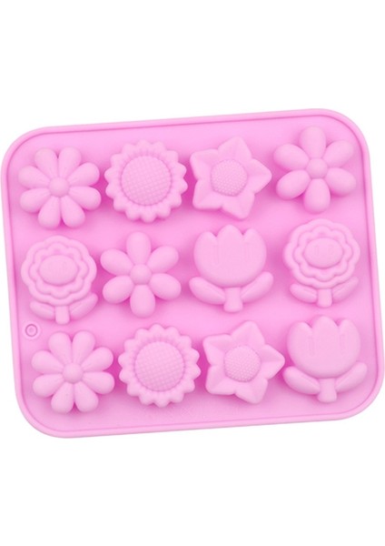 12'li Çiçek Silikon Kek Kalıbı (Yurt Dışından)