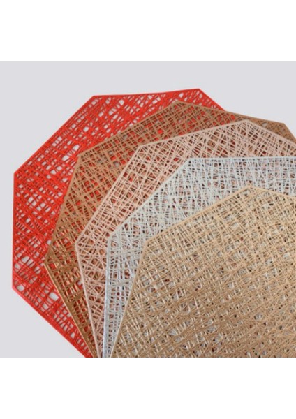Pastoral Sekizgen Pvc Yalıtımlı Placemat Yaratıcı Hollow Placemat Ev Masa Dekorasyonu (Yurt Dışından) fiyatları