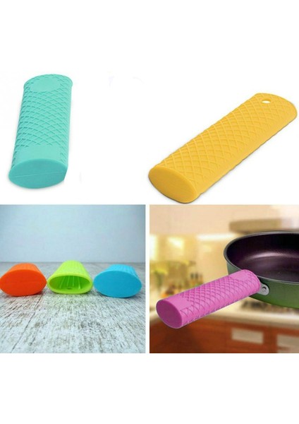 2 Adet Dayanıklı Kalın Silikon Tencere Sapı Çok Renkli Isı Yalıtım Kılıfı Anti Patinaj Kaymaz Yumuşak Sap Tencere Kapağı (Yurt Dışından) fiyatları