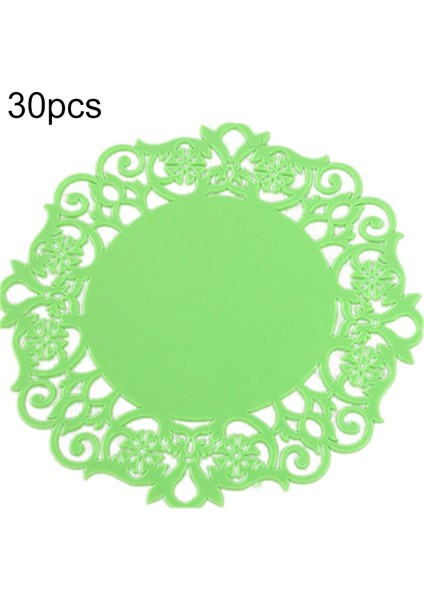 10 Adet Dantel Çiçek Sıcak Bardak Altlığı Silikon Fincan Altlığı Kayma Yalıtım Yastığı Bardak Mat Ped Sıcak Içecek Tutucu (Yurt Dışından)