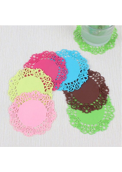 10 Adet Dantel Çiçek Sıcak Bardak Altlığı Silikon Fincan Altlığı Kayma Yalıtım Yastığı Bardak Mat Ped Sıcak Içecek Tutucu (Yurt Dışından) modelleri