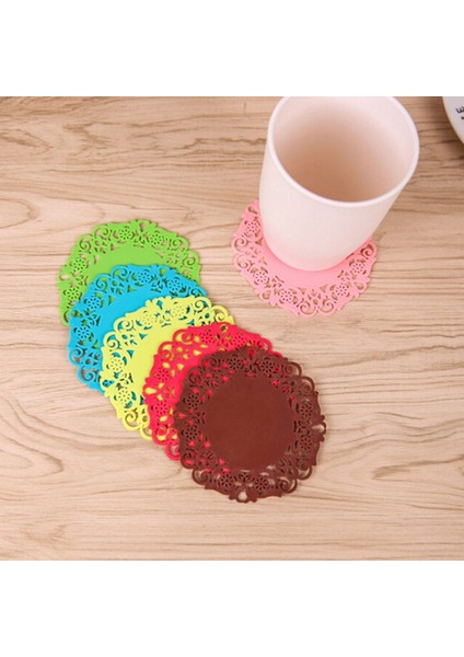 10 Adet Dantel Çiçek Sıcak Bardak Altlığı Silikon Fincan Altlığı Kayma Yalıtım Yastığı Bardak Mat Ped Sıcak Içecek Tutucu (Yurt Dışından) indirimleri