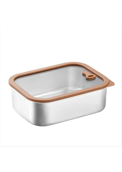 Temperli Cam Kapaklı Paslanmaz Çelik Gıda Kapları, Sızıntılı Yemek Hazırlık Kapları, Hava Geçirmez Kaplar Yeniden Kullanılabilir (Yurt Dışından)