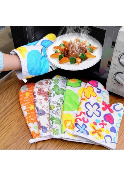 10 Pcs Haşlanma Önleyici Eldiven Rastgele Renk Divery Yüksek Sıcaklığa Dayanıklı Eldivenler (Yurt Dışından)