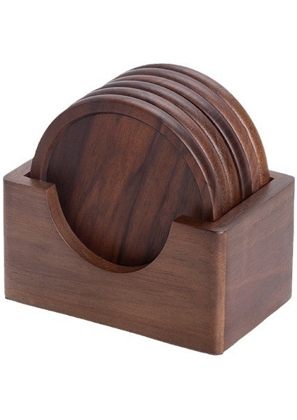 6 Adet/takım Ceviz Bardak Altlığı Ahşap Çay Töreni Tepsisi (Yurt Dışından) fiyatları