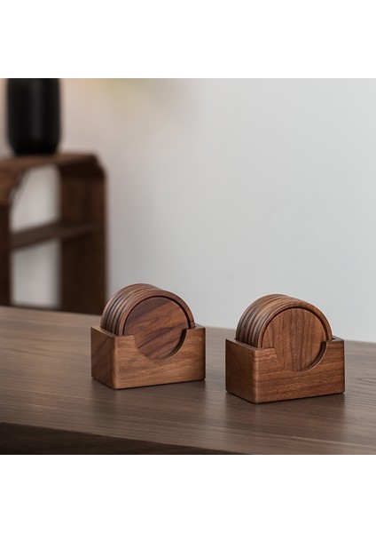 6 Adet/takım Ceviz Bardak Altlığı Ahşap Çay Töreni Tepsisi (Yurt Dışından) modelleri