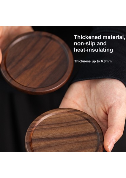 6 Adet/takım Ceviz Bardak Altlığı Ahşap Çay Töreni Tepsisi (Yurt Dışından) indirimleri