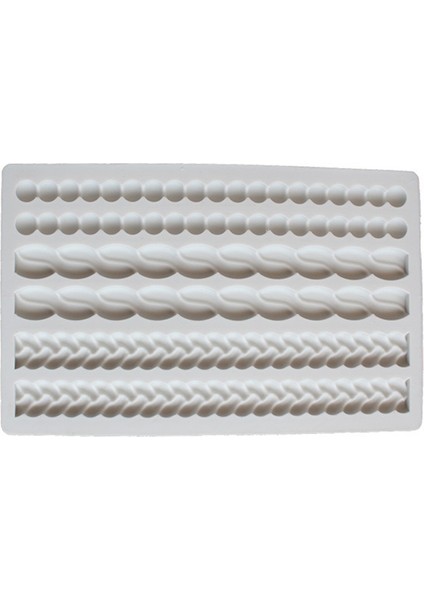 Inci Dokuma Bant Fondan Kek Silikon Kalıbı (Yurt Dışından)