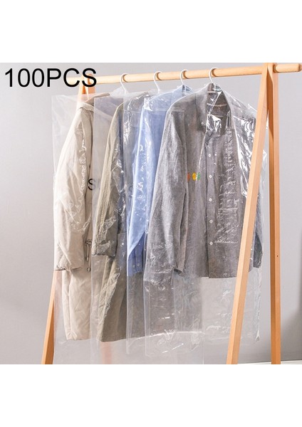 100 Adet Tek Kullanımlık Şeffaf Elbise Toz Torbası Toz Kapağı 55X80CM Kalınlaşmak Pe 6 Tel (Yurt Dışından)