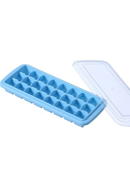 Yaratıcı 24 Silikon Buz Tepsisi Ev Büyük Buz Küpü Kalıp Buz Kapaklı Kutu (Yurt Dışından)
