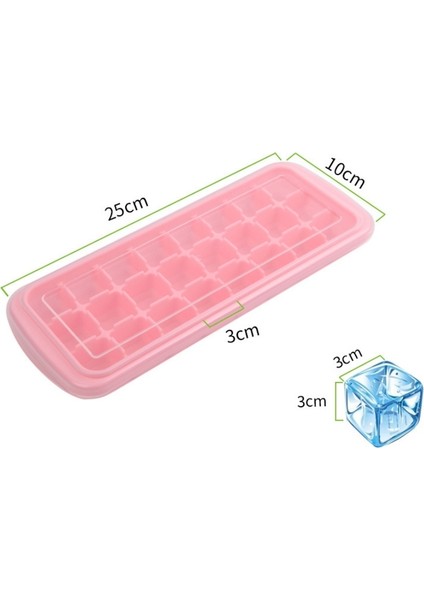 Yaratıcı 24 Silikon Buz Tepsisi Ev Büyük Buz Küpü Kalıp Buz Kapaklı Kutu (Yurt Dışından) modelleri