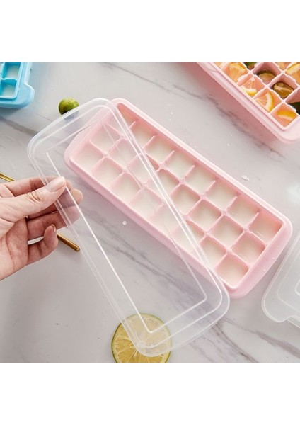 Yaratıcı 24 Silikon Buz Tepsisi Ev Büyük Buz Küpü Kalıp Buz Kapaklı Kutu (Yurt Dışından) fırsatları