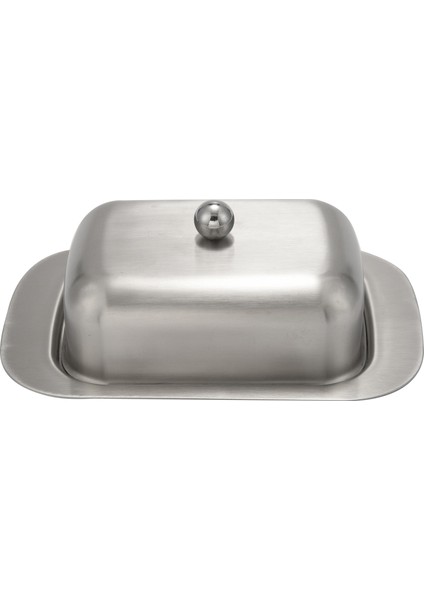 Paslanmaz Çelik Tereyağı Yemek Kutusu Konteyner Zarif Peynir Sunucusu Depolama Kaleci Tepsisi, Tutulması Kolay Kapak (Yurt Dışından)