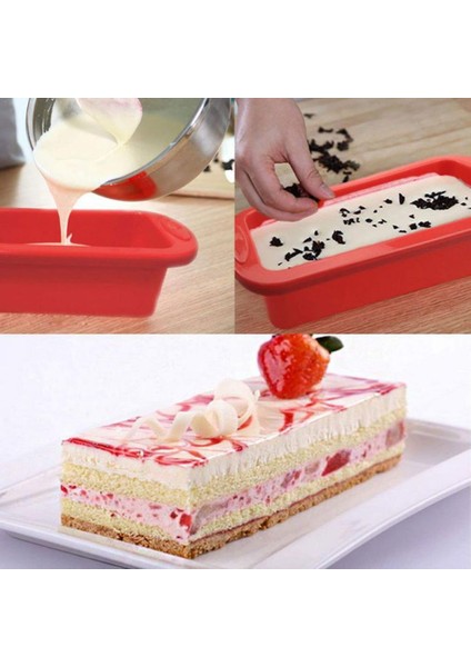 Dikdörtgen Silikon Kalıp Çikolatalı Kek Dekorasyon Aksesuarları Pişirme Araçları (Yurt Dışından) modelleri