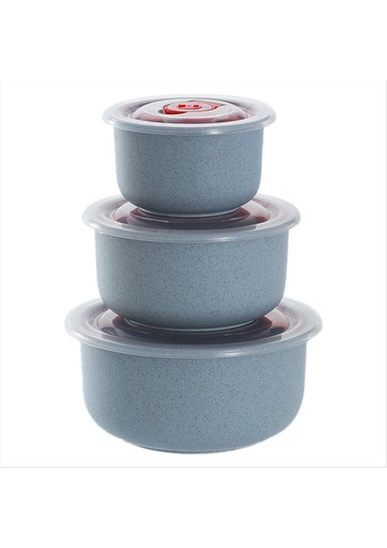 Bento Kutusu Buğday Saman Öğle Yemeği Kutusu Kapaklı Çevre Dostu Salata Kasesi Mikrodalga Gıda Saklama Kabı Mavi Olabilir (Yurt Dışından)