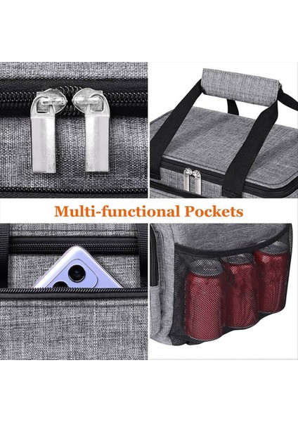 Öğle Çantası Yalıtılmış Kadınlar/erkekler Için Öğle Yemeği Kutusu Ayarlanabilir Omuz Kayışı ile Yeniden Kullanılabilir Öğle Yemeği Çantası, Ön Fermuarlı Cep A (Yurt Dışından) fırsatları