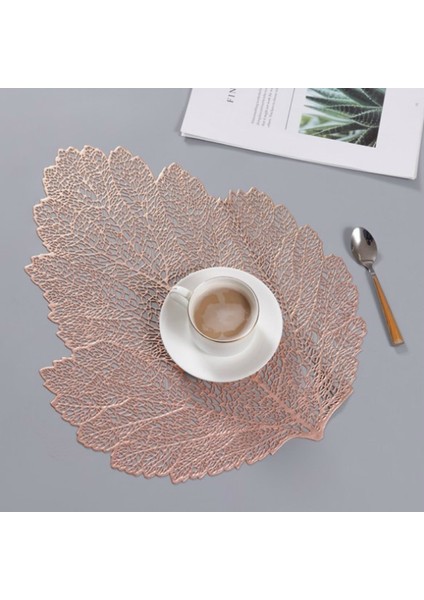 Yaprak Pvc Isıya Dayanıklı Servis Altlığı Içecek Gl Bardak Altlığı, Ebat: 37X47CM (Yurt Dışından)