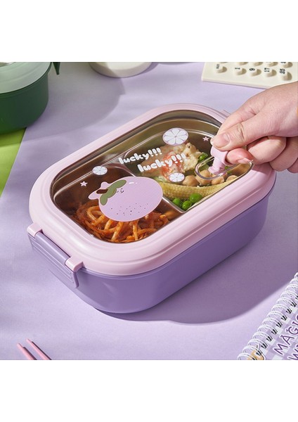 Çocuklar Öğle Yemeği Kutusu Çocuk Mühürlü ve Güzel Taşınabilir Gıda Konteynerleri Isıtılabilir Öğle Yemeği Kutusu Mor (Yurt Dışından) fiyatları