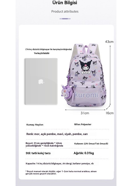 Brave Bullsanrio Yeni Melody Büyük Kapasiteli Sırt Çantası (Yurt Dışından) fiyatları