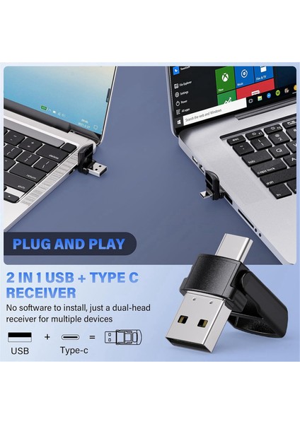 Clicker Kablosuz, Powerpoint Için 2'si 1 Arada Usb/tip C Şarj Edilebilir Sunucu Uzaktan Kumandası, Ppt Kırmızı (Yurt Dışından) fiyatları